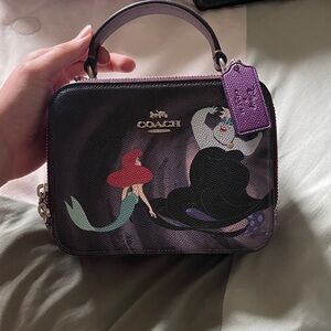 Coach Black and Purple Mini Bag with Disney Design